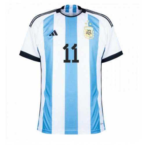 Argentina Angel Di Maria #11 Hemmatröja VM 2022 Kortärmad